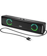 Usb Computer Speakers, Laptop External Speaker With Stereo Sound, Rgb Li... - £21.66 GBP