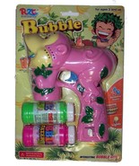 LIGHT UP PINK FOREST MONKEY BUBBLE GUN WITH SOUND endless toy Maker machine - $12.92 CAD