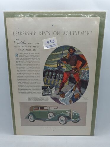 Magazine Ad - 1933 - Cadillac V-12 All-Weather Phaeton - $9.89