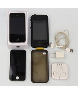 Lot of 2 Apple iPhone 4 - 8GB - Black A1332 (GSM) AT&amp;T w/Accessories &amp; 1... - $44.99