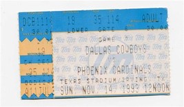 1993 Dallas Cowboys v Phoenix Cardinals Ticket Stub Texas Stadium Irving  - £10.98 GBP