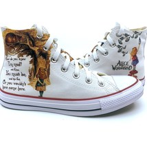 Alice In Wonderland Converse Fan Art Custom Hand Made Hi Top Converse - $99.99+