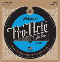 EJ46 D&#39;Addario Pro-Art Hard Tension Classical Guitar Strings Nylon - £18.21 GBP