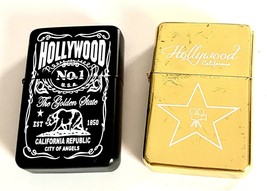 Two Vintage Hollywood Refillable Lighters Never Used But One Has Some Scratches - £14.06 GBP