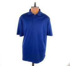Loudmouth Mens Sz Small Golf Polo Shirt Solid Blue Navy Polyester Large ... - £19.38 GBP