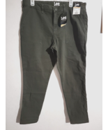 Lee Tapered Utility Mid-Rise Regular Fit Jeans Seaweed Green sz 14M - £22.75 GBP