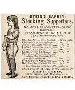 Stein Safety Stocking Supporter 1885 Advertisement Victorian Fabrics NY ... - $28.01 CAD