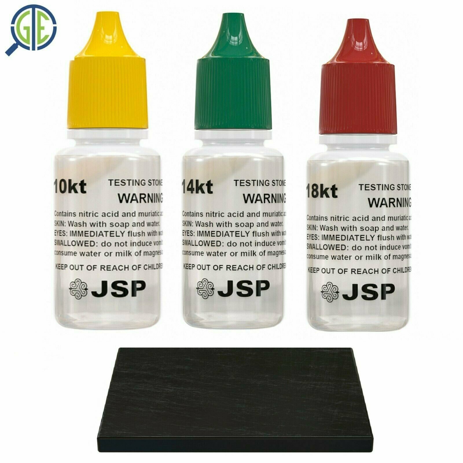JSP Gold Testing Acid 10K 14K 18K Kit + Scratch Tester Stone Jewelry Test Detect