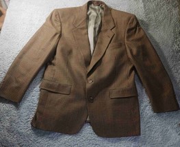 Hart Schaffner Marx Mens Heritage Houndstooth 42R Blazer Jacket USA Union Made  - $43.55