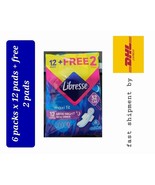 LIBRESSE  Maxi Fit Maxi Night 32cm Wings  6 packs x 12 pcs+2 pcs free -f... - $162.34 CAD