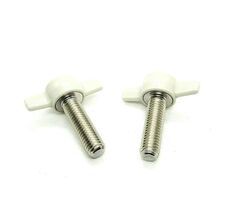 M10 x 35mm Clamping Thumb Screws with Gray Tee Wing Butterfly Knob Pack ... - $12.82