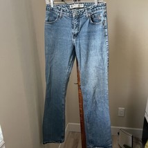 Harley Davidson Women&#39;s Jeans Bootcut Size 8 Long 8L Blue Denim Mid Rise - $27.71