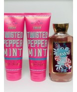 Bath &amp; Body Works Twisted Peppermint Body Cream 8oz &amp; Shower Gel Wash 10... - $50.92 CAD