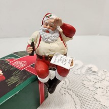 Vtg Hallmark Clip On Keepsake Ornament Coca Cola Santa Please Pause Here 1992 - £9.30 GBP