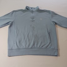 Chaps 1/4 Zip Men Sz M Blue Cotton Blend The Everyday Fleece Pullover Sweatshirt image 8