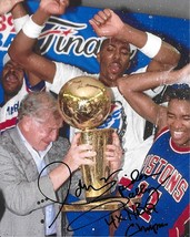 John Salley signed Detroit Pistons basketball 8x10 photo Proof COA autog... - $74.24
