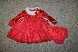 Girls Dress &amp; Bloomers Christmas Santa Red Sequin Holiday Set Toddler- 1... - £21.75 GBP