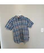 Patagonia Shirt Men&#39;s L Organic Cotton Blue Plaid Camp Casual Outdoor - $353.91 MXN