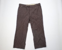 Vtg 70s Streetwear Mens 40x27 Wool Blend Wide Leg Bell Bottoms Pants Brown USA - £53.56 GBP