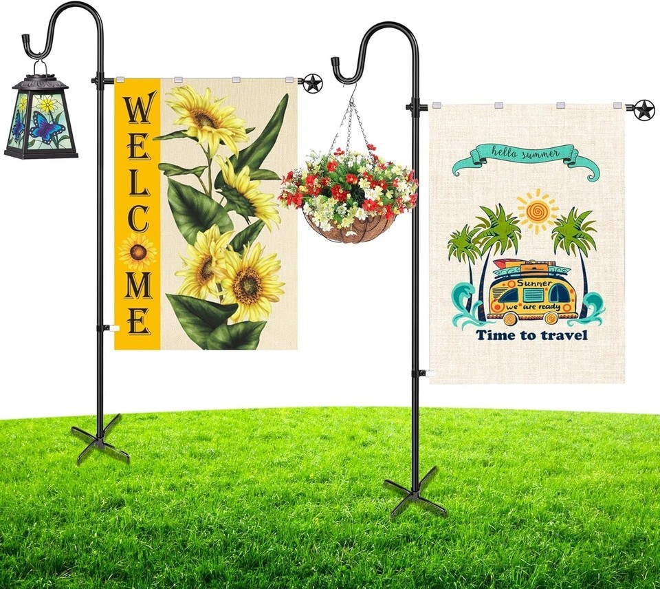 Heavy-Duty Alloy Steel Garden Flag Holder - Stylish 2-Pack with Easy Setup Item image 3