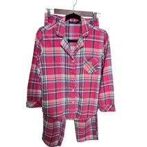 Lauren Ralph Lauren Women&#39;s Black Label Small Monogram Cotton Plaid Flannel Set - $24.92