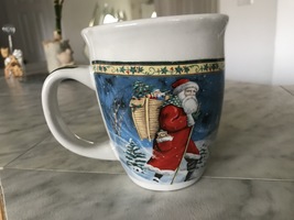 Vintage Royal Norfolk Christmas Santa Ceramic Mug 4 1/4H - £19.57 GBP