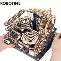 Robotime Rokr Marble Run Set 5 Kinds 3D Wooden Puzzle DIY Model Building Block K - £44.45 GBP+