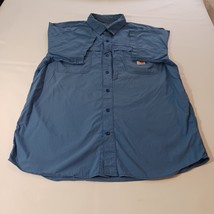 Carhartt 101178 496 Men's Blue Cotton Blend Force Mandan Short Sleeve Shirt Sz L image 9