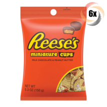 6x Bags Reese&#39;s Miniature Cups Milk Chocolate &amp; Peanut Butter Candy | 5.3oz - £28.26 GBP