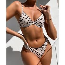 Leopard Bikinis Women&#39;s Swimsuits Push Up Swimwear Ribbed Biquini Sexy - £10.78 GBP