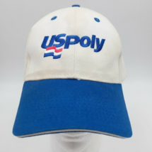 US Poly Flag Logo Baseball Otto White Blue Cap Hat Adjustable Back - $10.31