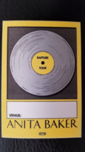 ANITA BAKER - RAPTURE VINTAGE ROSEMONT, ILLINOIS ORIGINAL CLOTH BACKSTAG... - $187.36 MXN