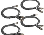 4 Pack 6 Ft Foot 3Pin Xlr Mic Cable Snake Cord Y Splitter 1 M Male To 2 ... - $75.04
