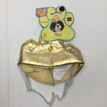 Rubies Pet Shop Gold Tiara Halloween Costume Gems Bling Medium Large Med Lg M L - £9.48 GBP