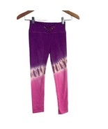 Justice CXJ Girls Leggings Ombre Tie Dye Ribbed Pants Purple Pink Size 7 8 - £7.74 GBP