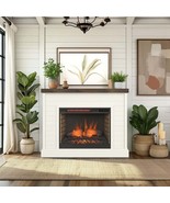 48 Inch Fireplace Mantel: Jasmine Whitewash Barnwood Finish - $14,559.80 MXN