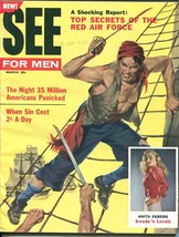 See For Men-3/1957-Norman Saunders-Raphael DeSoto-Anita Ekberg-Gia Scala-VF- - £63.70 GBP