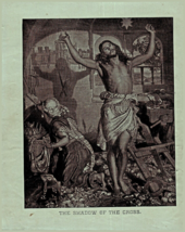 1890 Antique Print Holman Hunt Shadow of the Cross Story Of Jesus 8 X 10 - $51.63