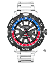 Citizen Eco-Drive Promaster GMT Diver Red &amp; Blue Accent BJ7128-59E - £356.11 GBP