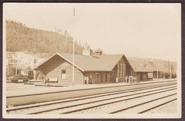 Lake Louise Railroad Station Depot Alberta, Canada RPPC Real Photo Postcard - £12.38 GBP