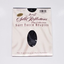 Hanes Silk Reflections Pantyhose Soft Touch Opaques Size 1Plus Jet Style911 NEW - £7.82 GBP