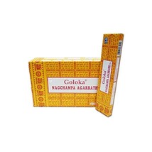 Goloka Nag Champa Incense, 15 Gms x 12 Packs  - $36.00