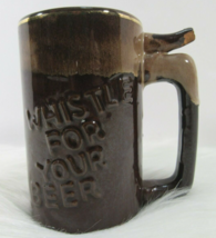 Vintage German Whistle Mug Whistle for Your Beer Ceramic College Barware - £14.35 GBP