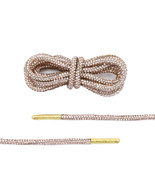 Rope Champagne Rhinestone Shoe Laces with Gold Aglets by Loop King Laces - $494.94 MXN+