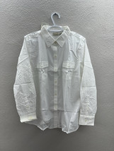 L.L. Bean Womens Shirt Size 1X-EXT White Classic Camp Button Up Long Sleeve NWTs - £21.92 GBP