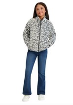 Pacific Trail Girls Boys Jacket Gray Grey Leopard Pockets Fleece Plush F... - $709.72 MXN