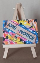 Original Abstract Acrylic Painting Collage Signed 2.5 x 3.5 Collectible Mini Art - £2.27 GBP