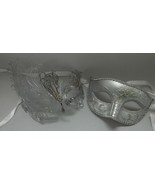 Swan Men Woman Couple Silver Metal Glitter Venetian Masquerade Ball Mask... - £18.56 GBP
