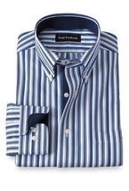 Paul Fredrick Men’s Non Iron Two Ply Cotton Dress Shirt 20-35 Blue NWT - £38.39 GBP