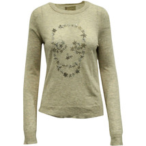 Zadig &amp; Voltaire Shimmer Skull Long Sleeve Sweatshirt In Cashmere Women Beige S - $168.15